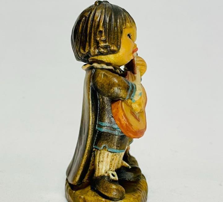 ANRI Wood Carving Doll Ferrandis Guitar Boys and Animals Height 7.7cm