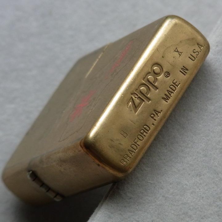 As is for parts ZIPPOライター　1993年 Zippo SOLID BRASS オーストラリア ジッポー ブラス