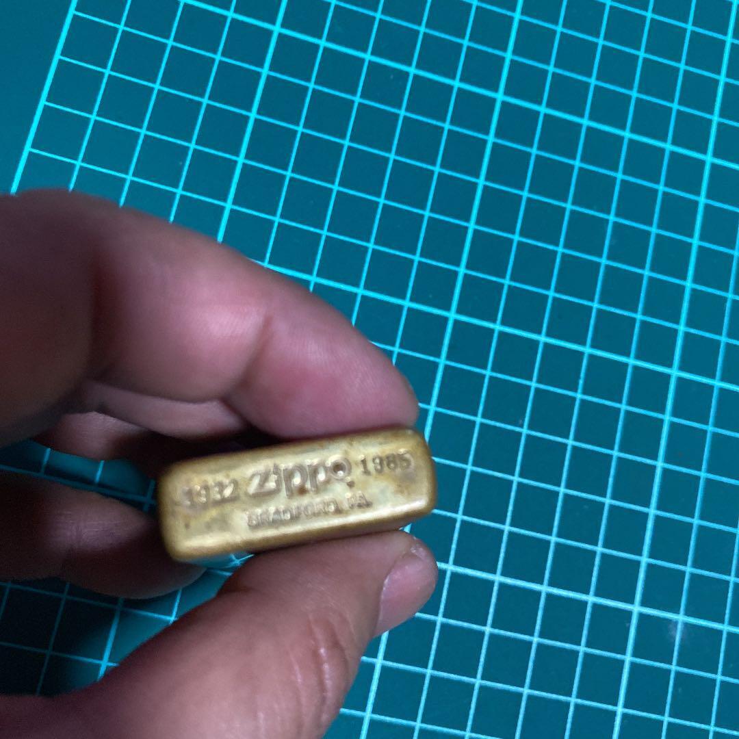 As is for parts ZIPPO lighter slim solid brass commemo oil lighter