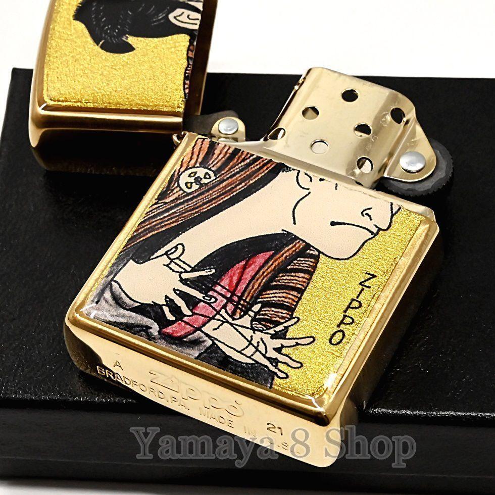 ZIPPO Lighter Real Gold Foil Ukiyo-e Twill Actor Gold Tank