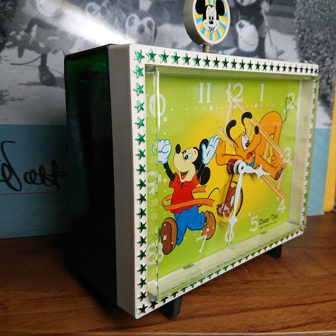 As is For Parts SEIKO Seiko Disney Time [Mickey & Pluto]  table clock