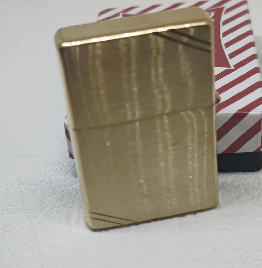 As is for parts Zippo lighter new unused 2021 brass diagonal line Zippo