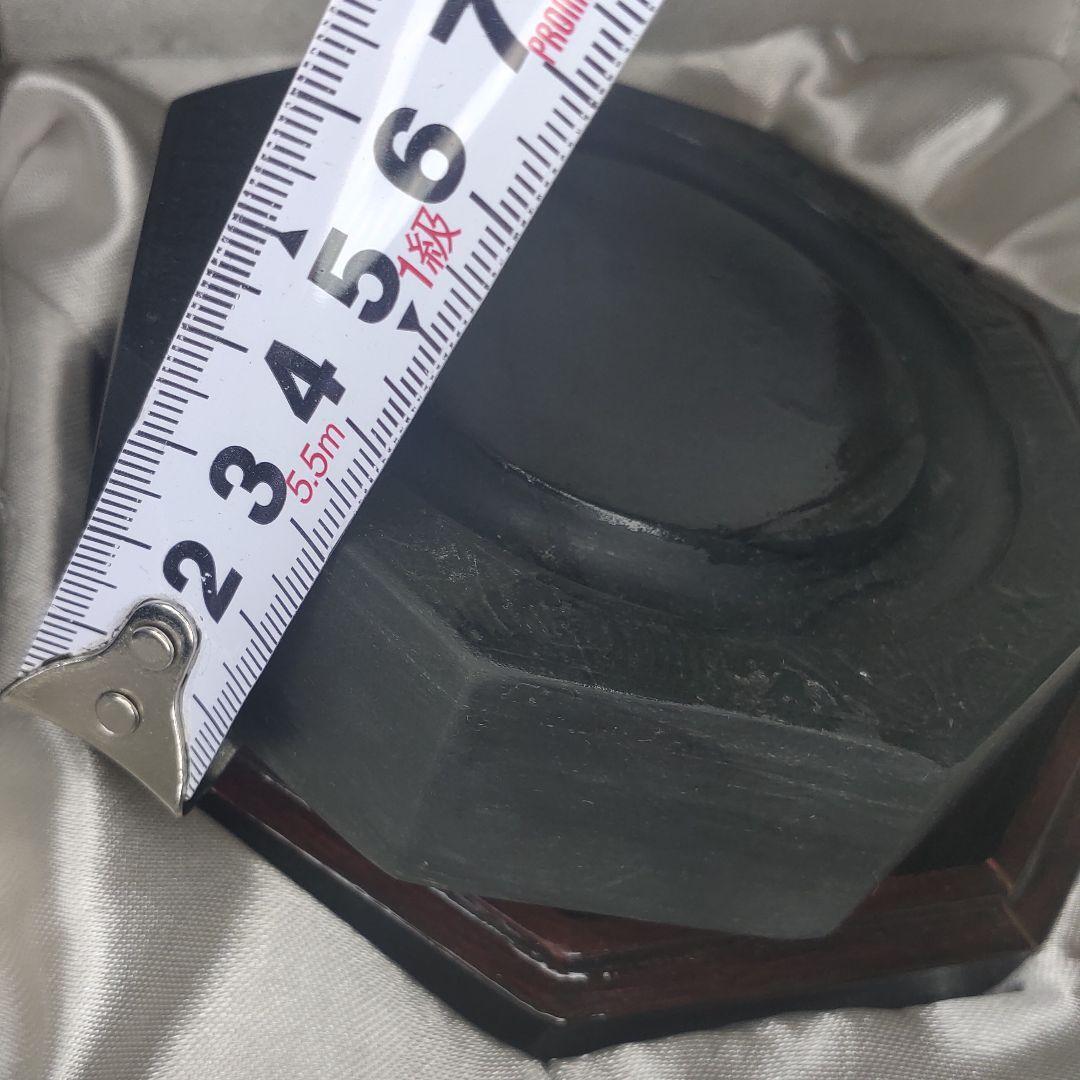 Star anise Octagonal inkstone Chinese writing tools Wooden box
