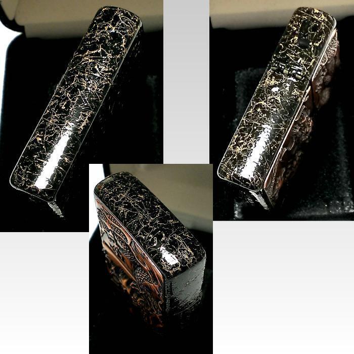 As is for Parts ZIPPO Lighter Rise Metal Red Dragon Gold Warp Thread Black Japan