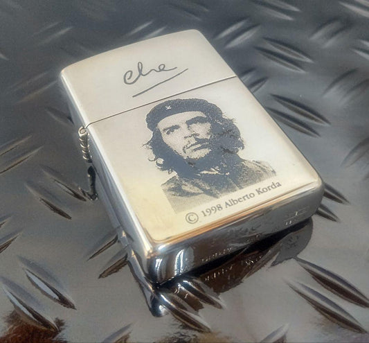 As is for parts Zippo チェ・ゲバラ Silver plating 1998年製 廃盤品