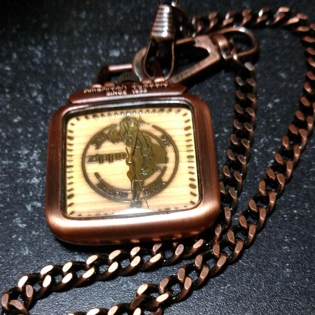 as is for parts Zippo pocket watch Metal square operation confirmed