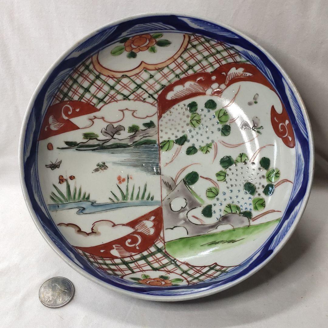 Koimari ware Color painting Deep plate Bowl Hand-painted