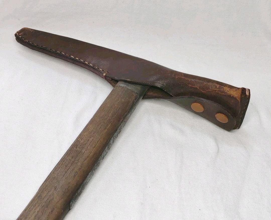 Ice ax ice ax with genuine leather cover TOP Inscription