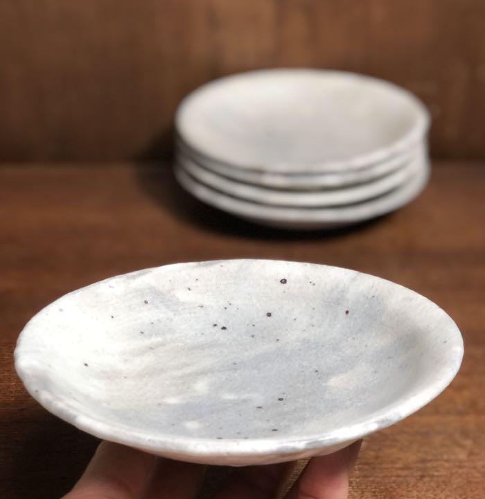 Powdered five-inch plate, Ogaya kiln, Toyoba Soya, famous plate