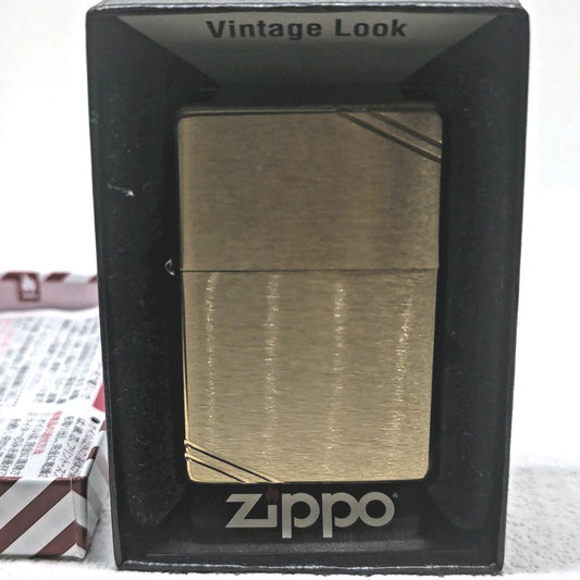 As is for parts Zippo lighter new unused 2021 brass diagonal line Zippo