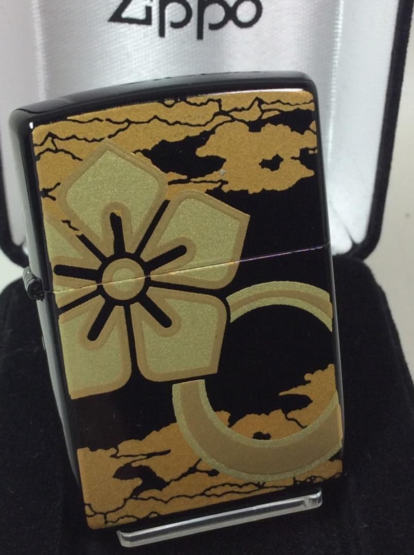 As is For Parts Zippo Genuine gold lacquer Mitsuhide Akechi Black lacquer velor