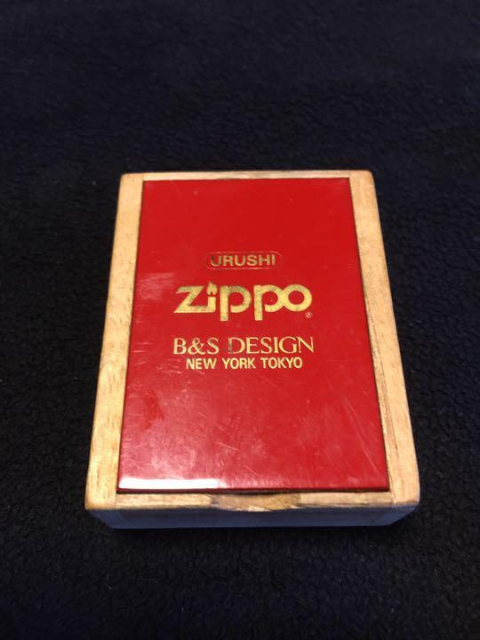 As is for Parts Zippo☆B&S DESIGN Lacquered Zippo Fisherman paulownia box URUSHI