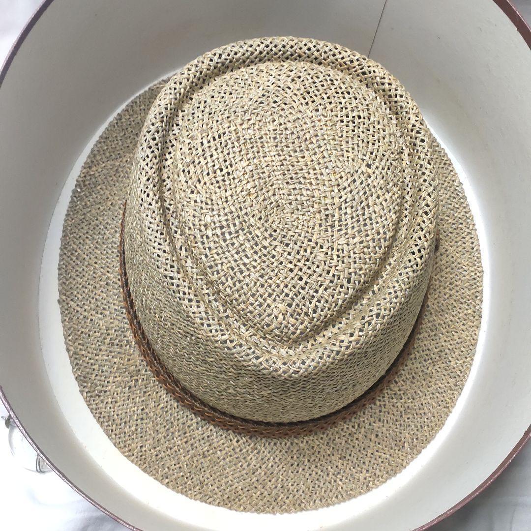 Hat Panama Hat Ginza Toraya TORAYA Co-box Unused item Size L Natural material
