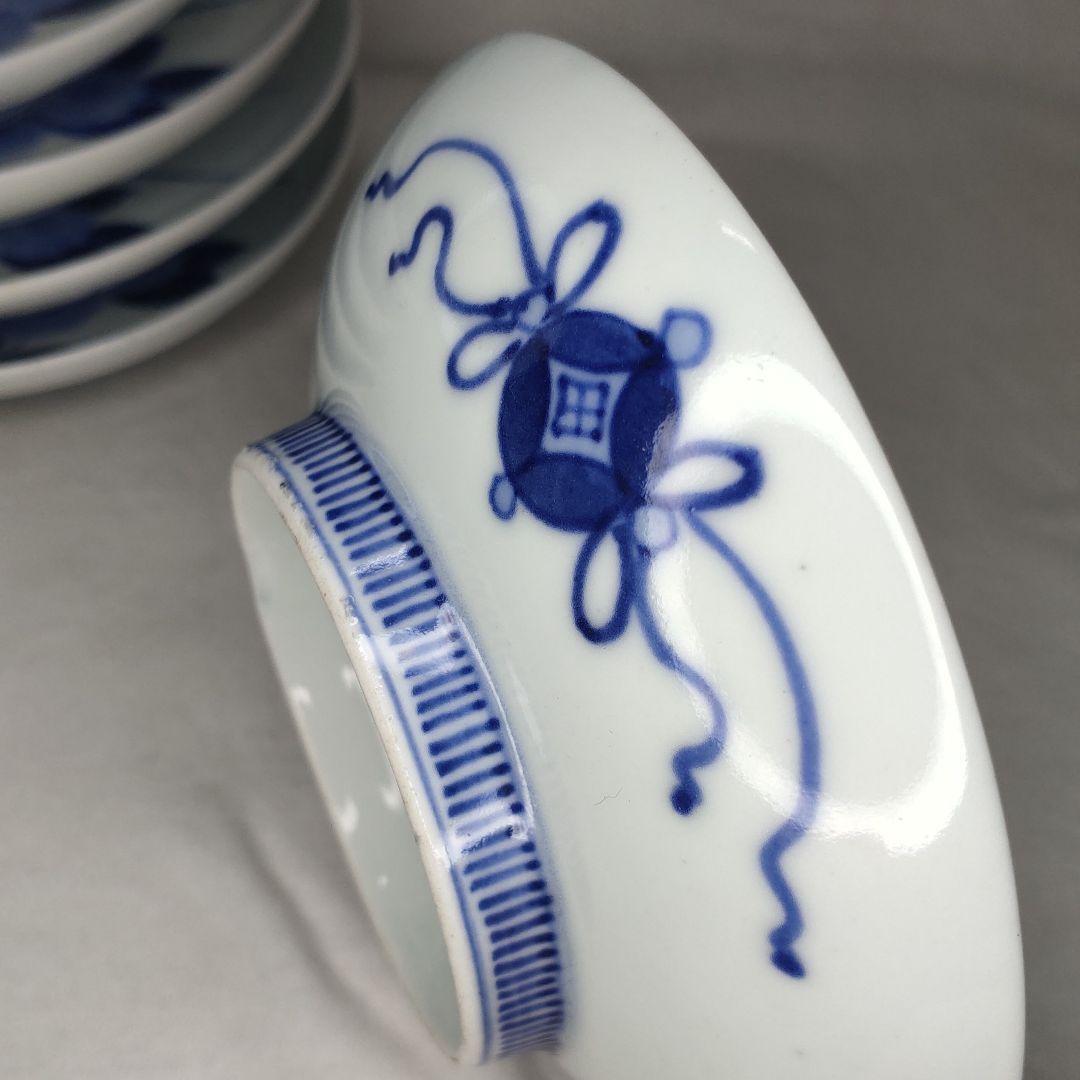 Nabeshima ware dyed small plate 4 pieces hand-painted late