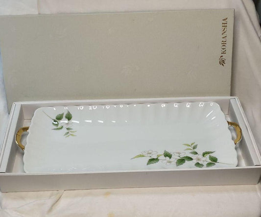Koransha Sandwich tray Hand-painted long plate Common box