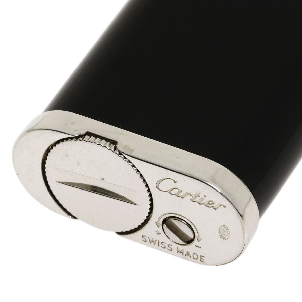 As is For Parts Cartier gas black composite platinum lighter metal