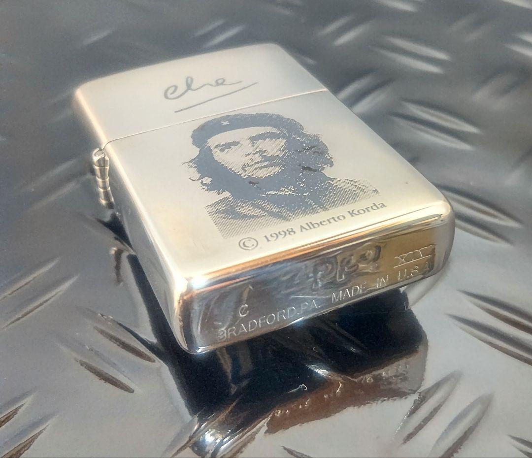 As is for parts Zippo チェ・ゲバラ Silver plating 1998年製 廃盤品