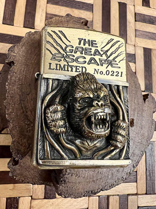 As is For Parts Zippo Great Escape Metal Gorilla 3D Lighter