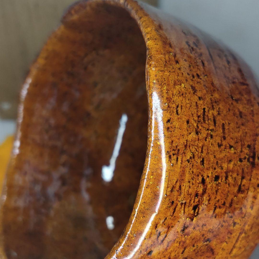 Tea utensils Ohi ware candy glaze tea bowl Ogawa Nagaraku