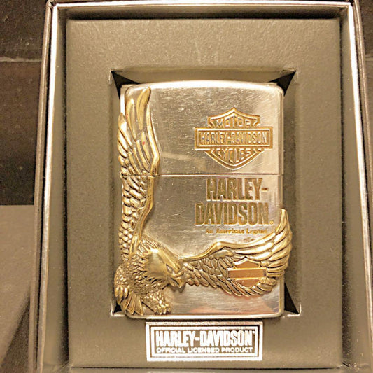 As is For Parts  Zippo Harley Front Metal Limited to 1000 pieces with box