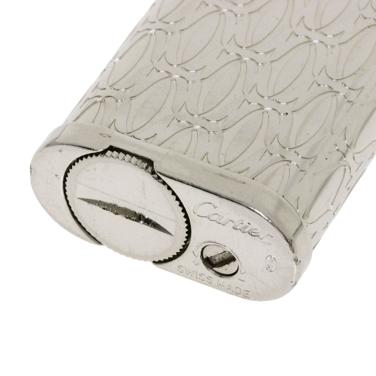 As is For Parts Cartier C de Cartier gas platinum finish lighter metal
