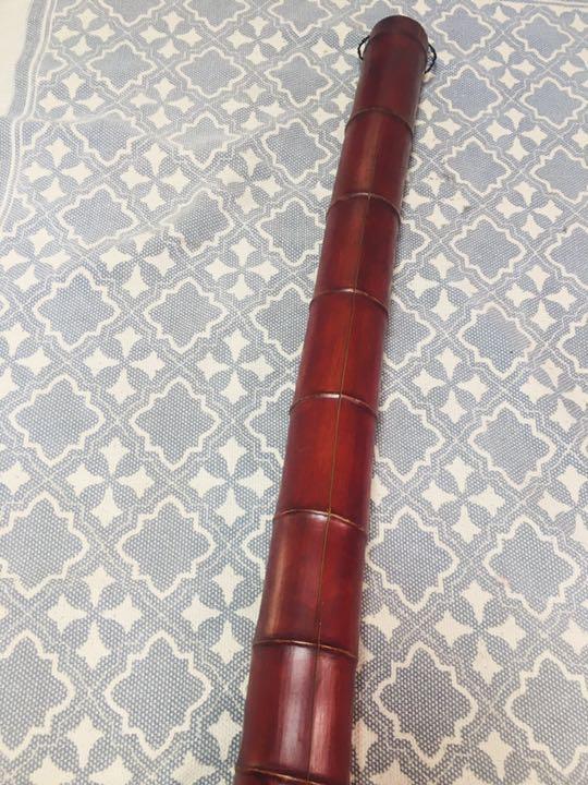 Jizai Kagi bamboo wood carving craft Irori Japanese Antique