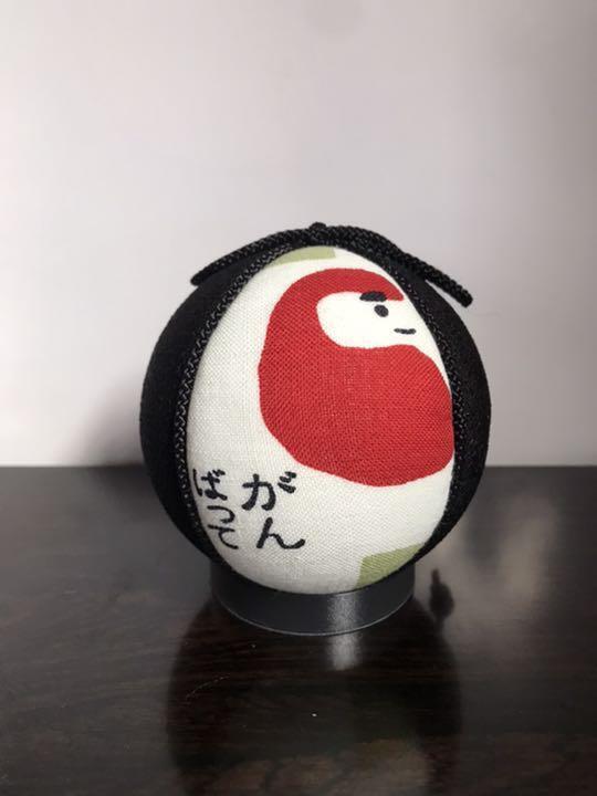 Temari  Interior decoration  gift Daruma   Good luck  Black Pray for success