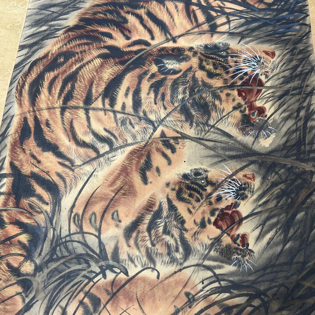 [Anonymous delivery] Hanging scroll, figure of a fierce tiger JAPAN