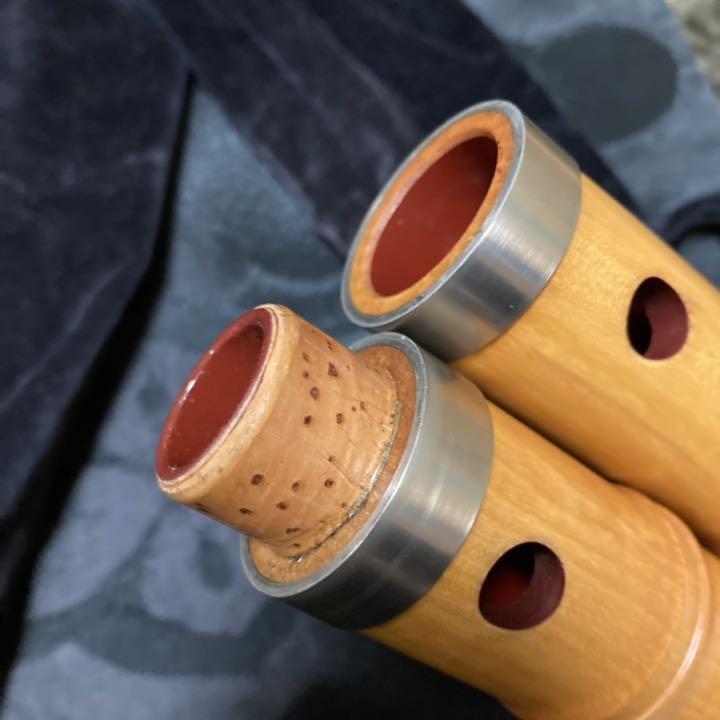 Shakuhachi Kinko-ryu 1-shaku 5-sun pipe Intermediate silver-wrapped woodwind
