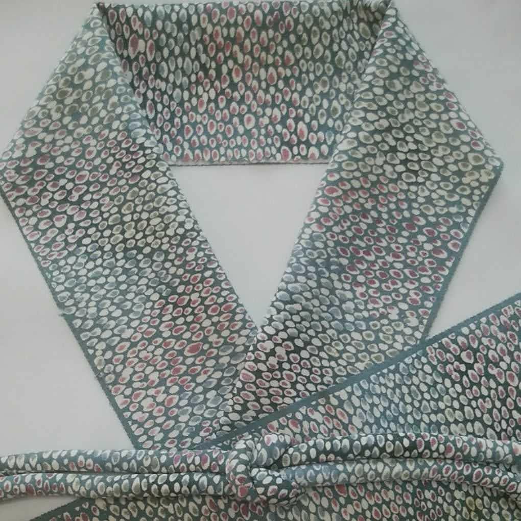 Half-collar rounded obi fried set