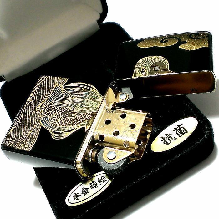 As is For Parts ZIPPO lighter genuine gold lacquer amabie traditional craft Swar