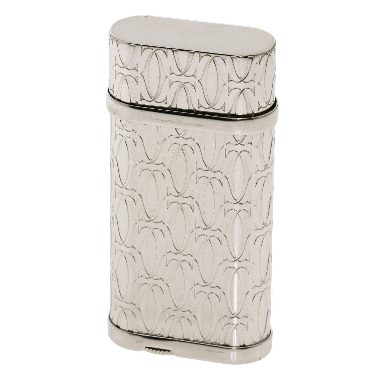 As is For Parts Cartier C de Cartier gas platinum finish lighter metal