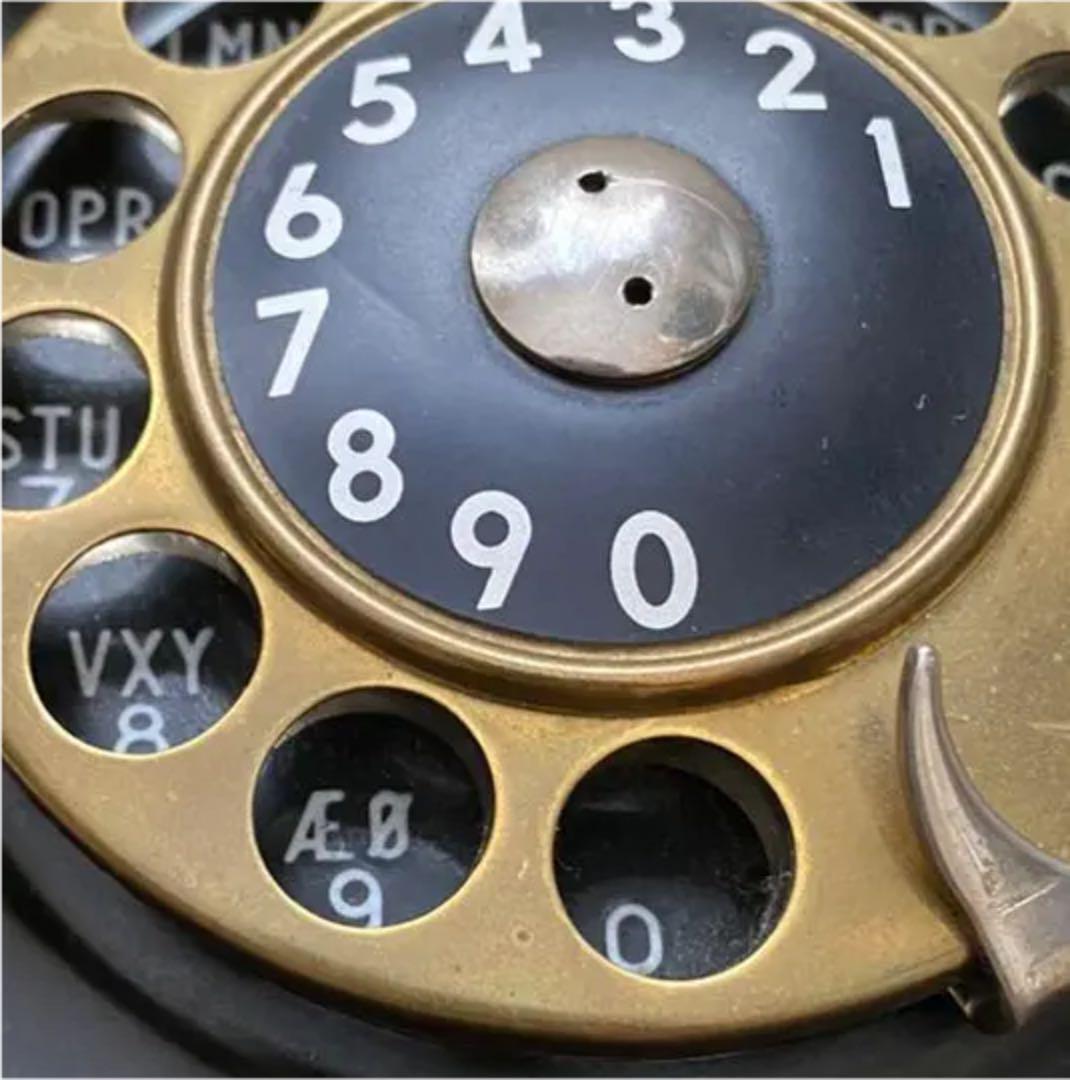 As is For Parts telephone black phone dial retro