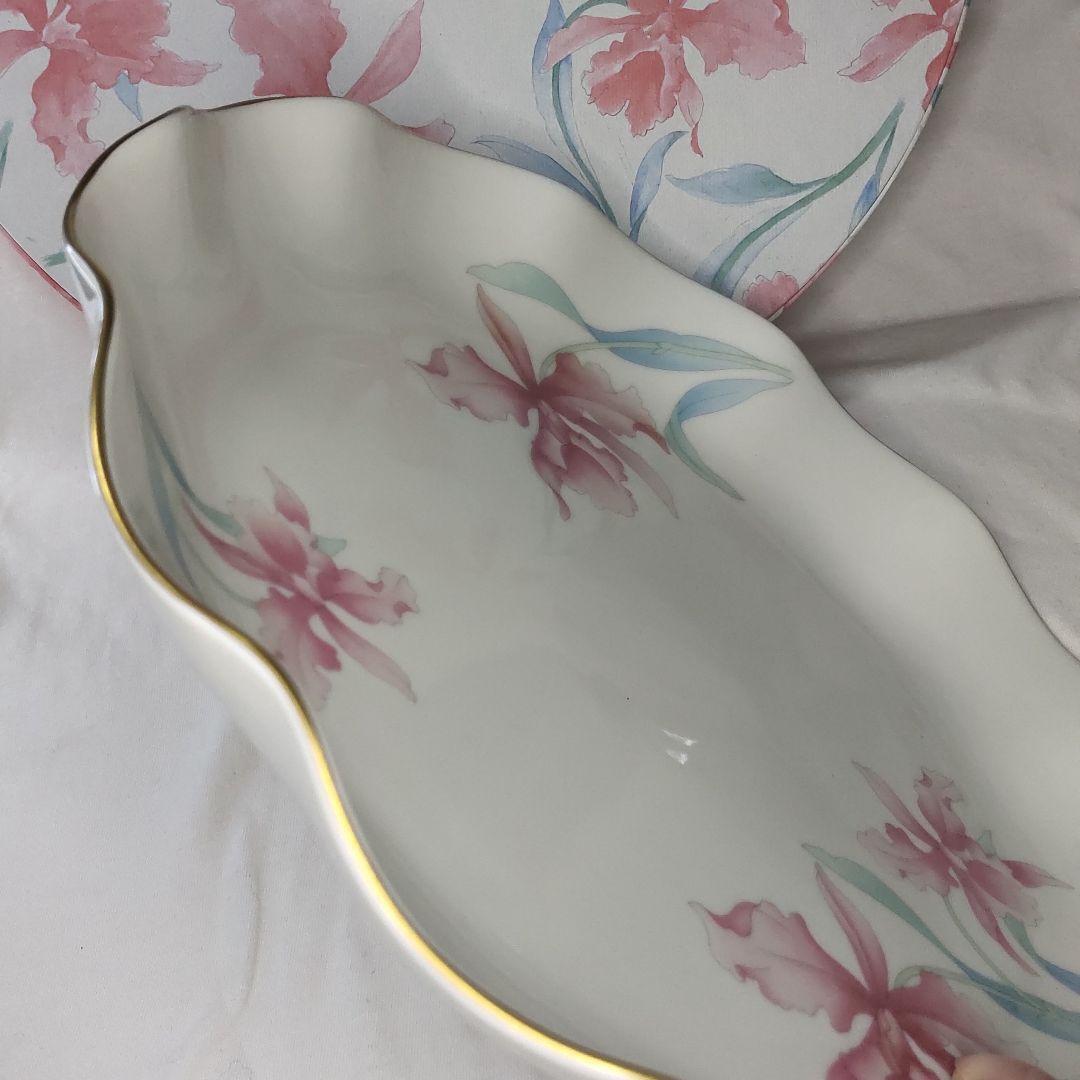 Koransha cattleya series large plate diameter 28cm co-box unused