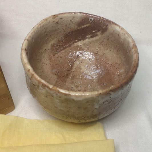 Tea utensils Hagi ware tea bowl Tenpeng inscription paulownia box