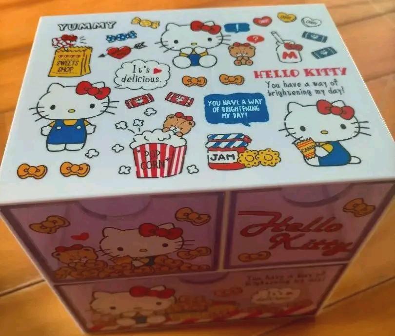 Kitty Sanrio accessory case storage box canister set plastic chest
