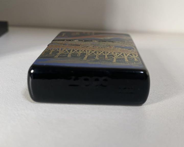 As is for Parts Unused Zippo Fifty-three Stations of the Tokaido Real Gold Makie