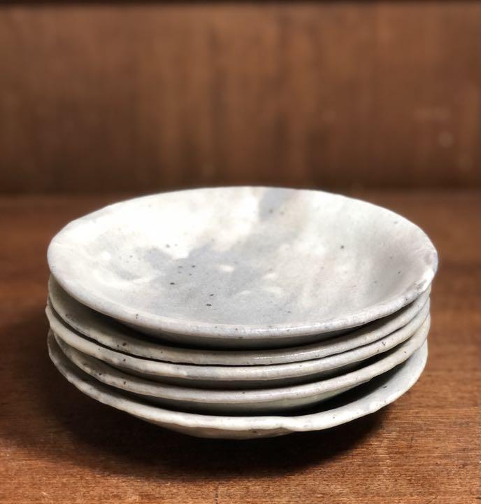 Powdered five-inch plate, Ogaya kiln, Toyoba Soya, famous plate