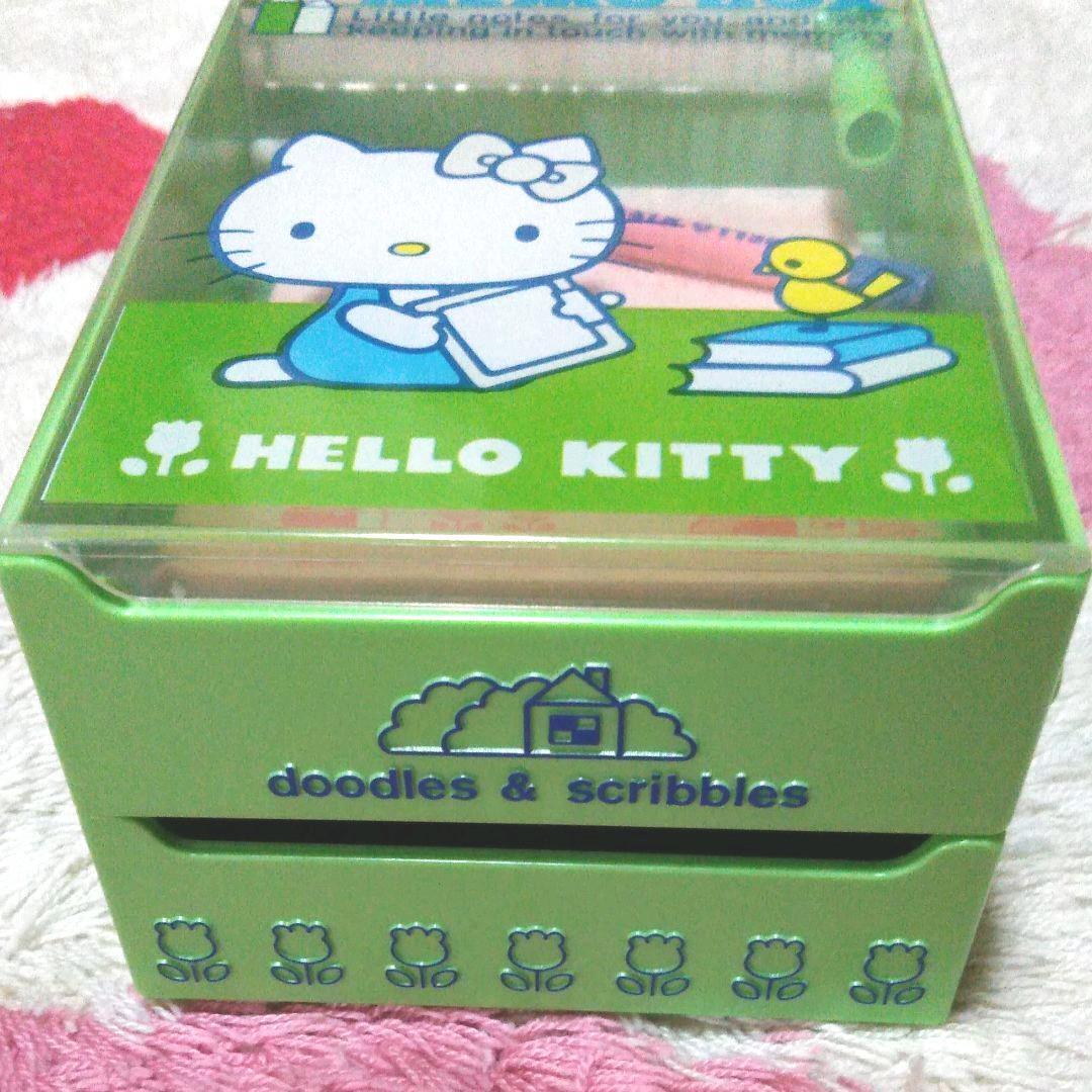 Showa Retro Kitty Memo Box, Hourglass Set