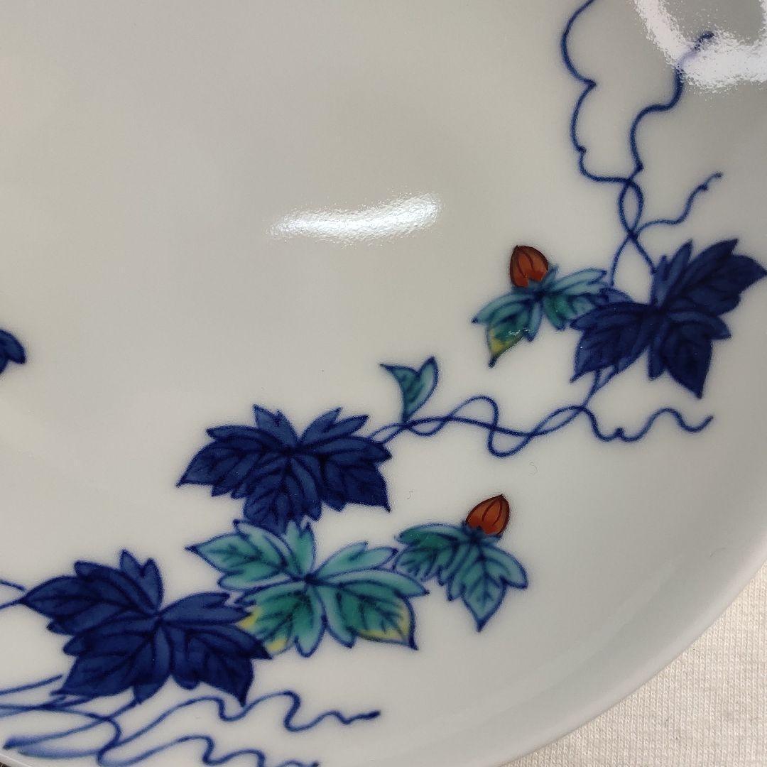 Imaemon 5 deep plates Nishiki vine painting Both boxes