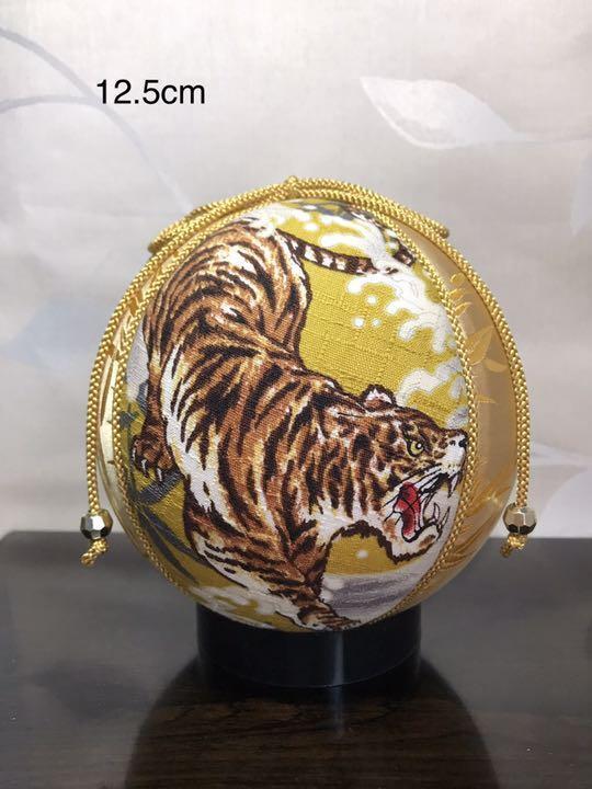 Temari  Interior decoration  gift Tiger x Bamboo Yellow Ground 2