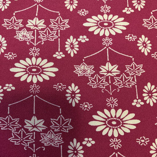 Pure silk crepe kimono hagire about 36 x 100