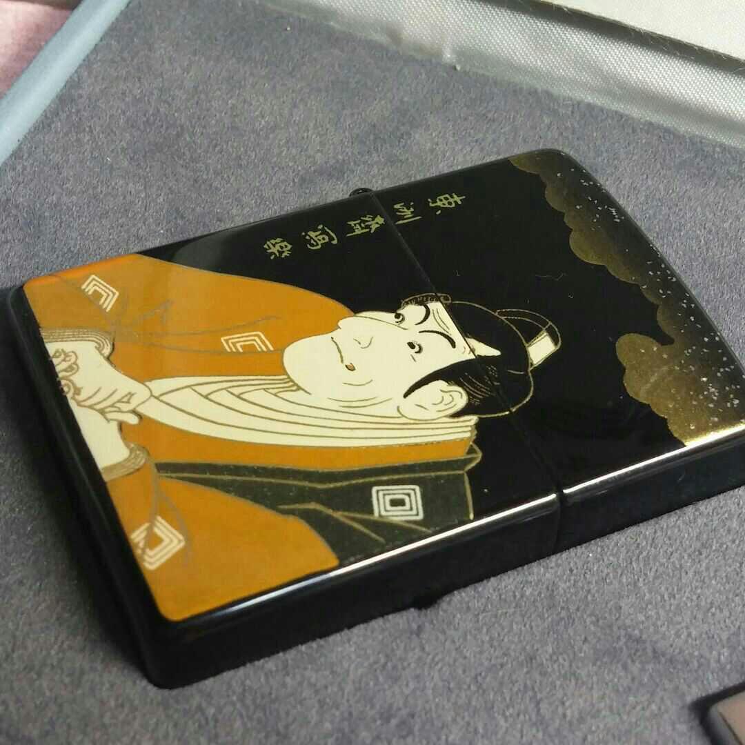 Ukiyo-e Zippo 2 clock case Ukiyo-e artist Toshusai Sharaku. Kitagawa Utamaro