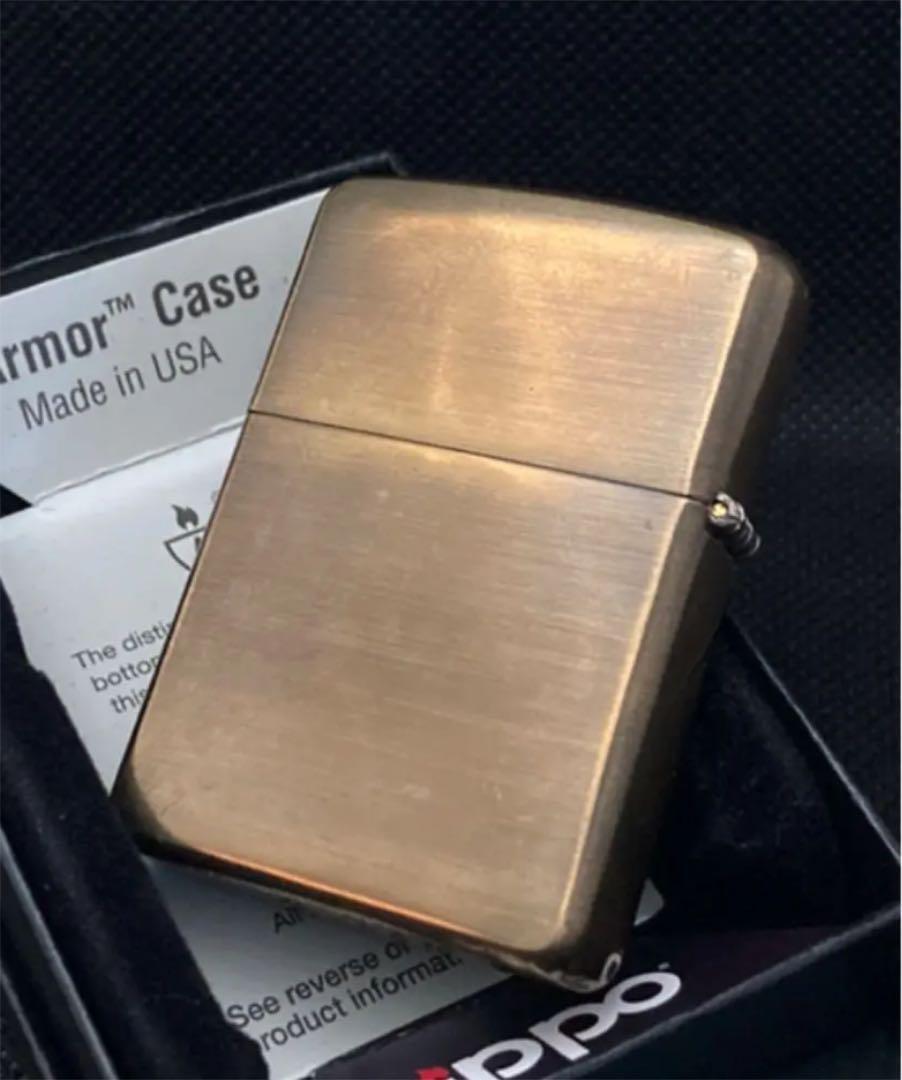 As is for parts ZIPPO lighter solid brass Armor Custom
