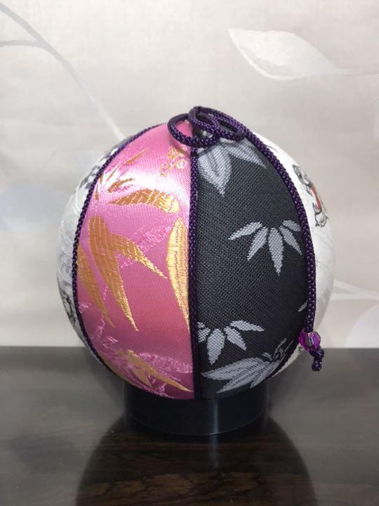 Temari Interior decoration  gift Tiger x Bamboo White background 2