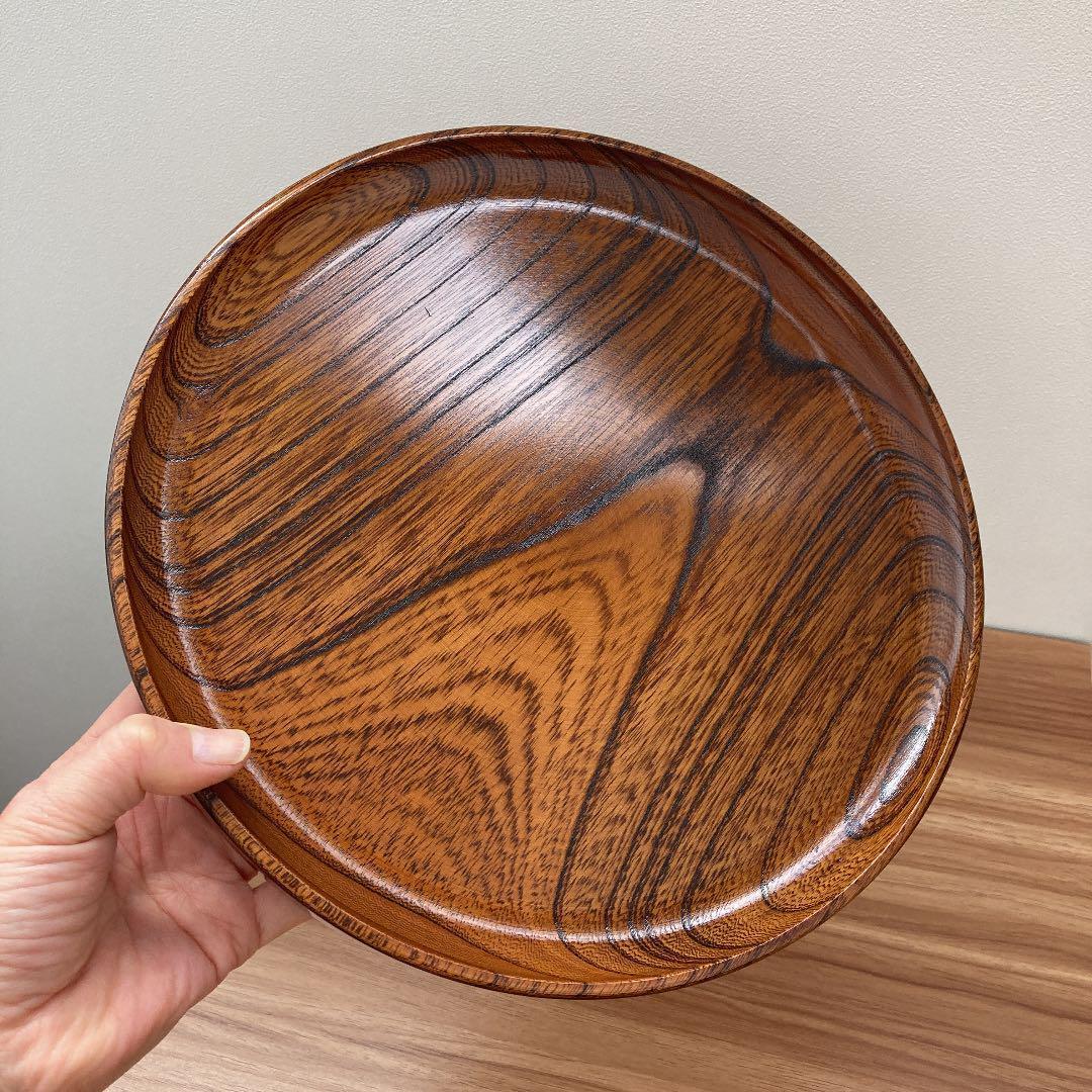Obon tray Urushi Natural wood Key Odawara Made in Japan