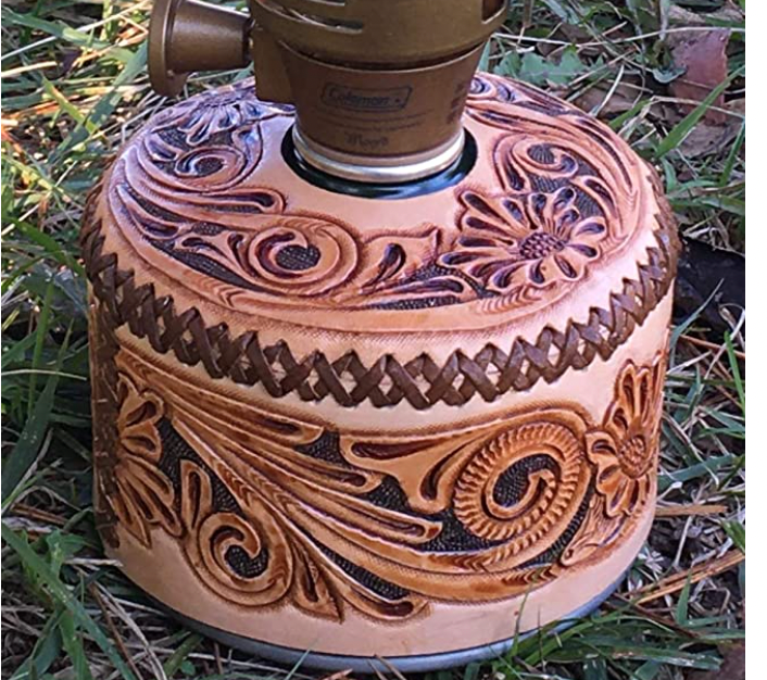 Carving leather OD can cover Camping Tool Japan