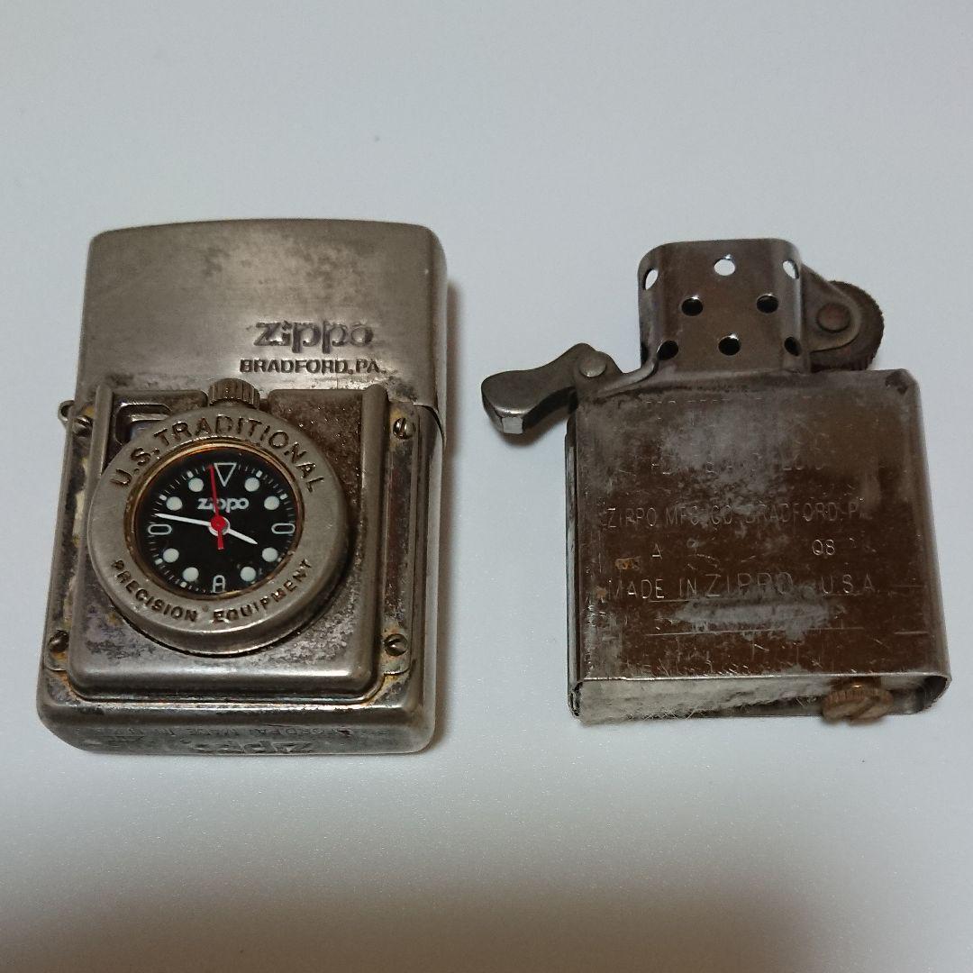 as is for parts Zippo Wooden box with clock / with instruction manual