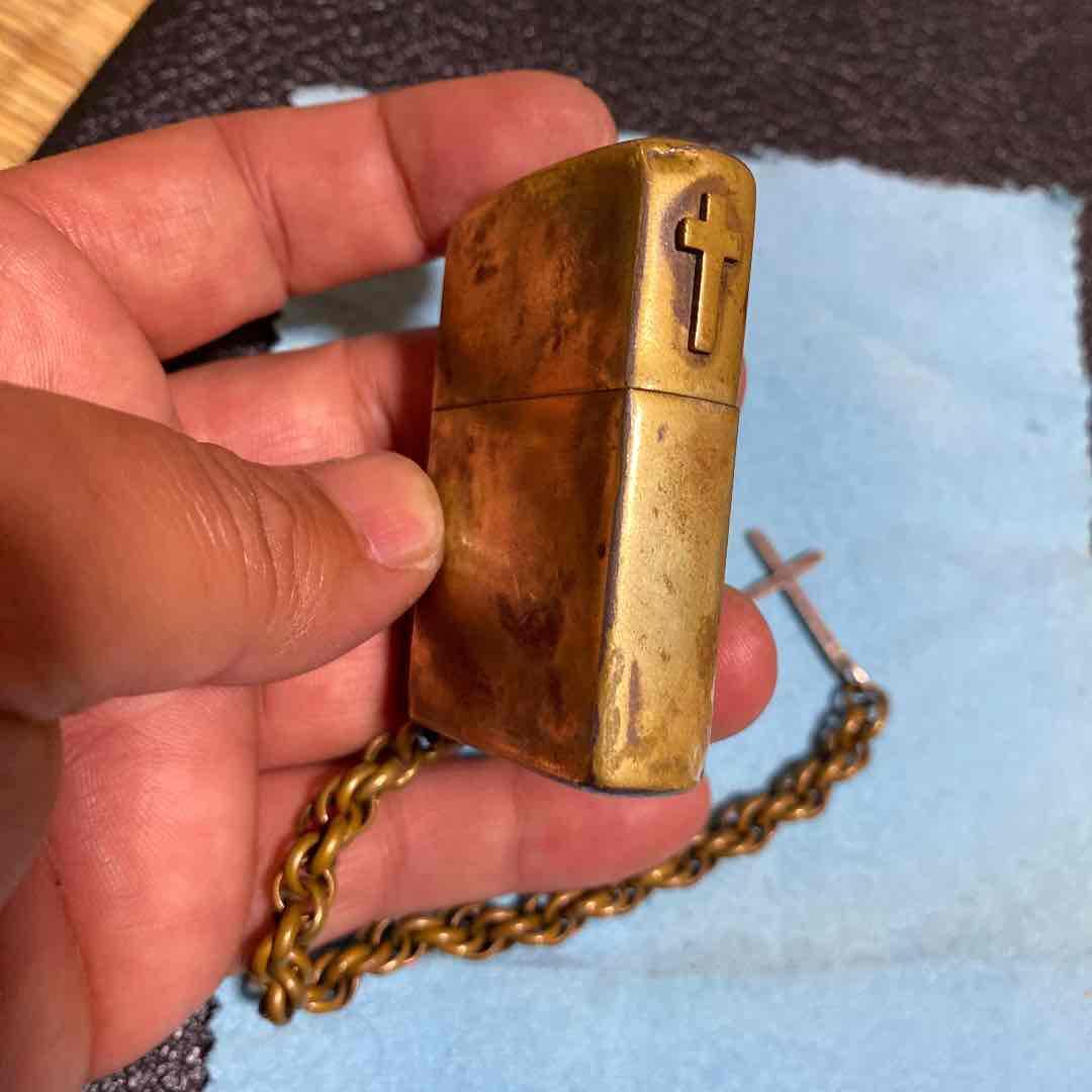 As is for Parts zippo custom Maria cross peace oil lighter