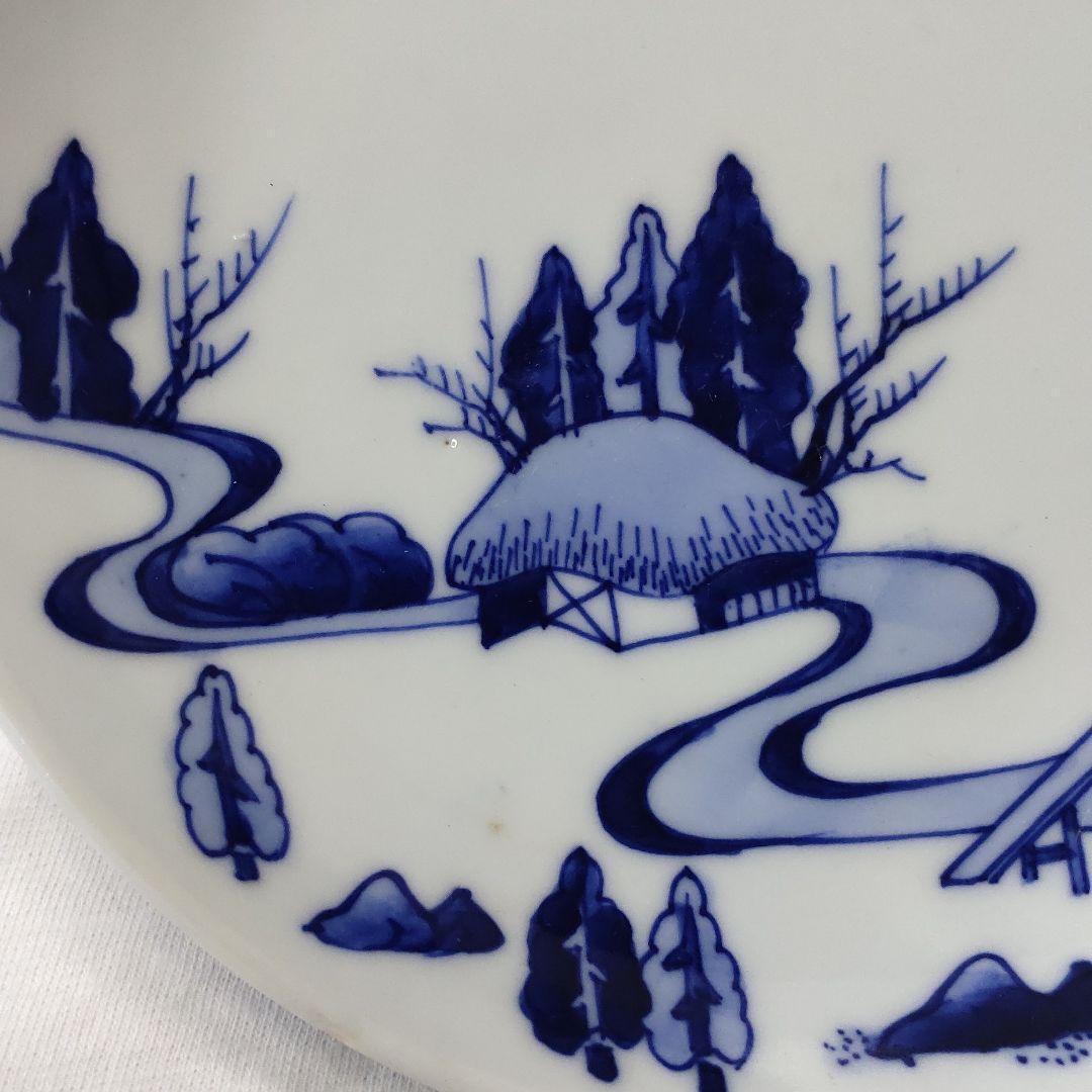 Nabeshima ware dyed plate Hand-painted Meiji antique